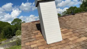 New underlayment and flashing installed during roof replacement in Hillsborough County
