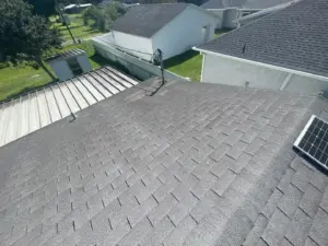 Underlayment installed during a roof replacement in Wesley Chapel