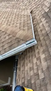 Finished roof repair blending into rooflone in Hillsborough County