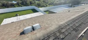Old roofing material removed during a roof repair job in Riverview, FL