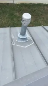 Close-up of repaired roof section in Riverview, FL