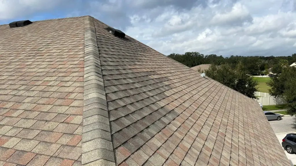 Roof repair work in progress in Brandon, FL