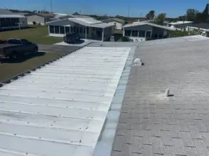 New shingles being installed during a roof replacement in Polk County