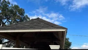Finished roof replacement job site in Polk County