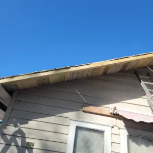 Deck inspection during a Polk County roof replacement job