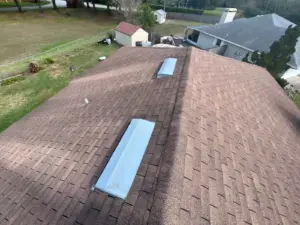 New roofing system being installed on a home in Polk County