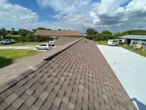 New underlayment laid down as part of roof replacement in Tampa Bay