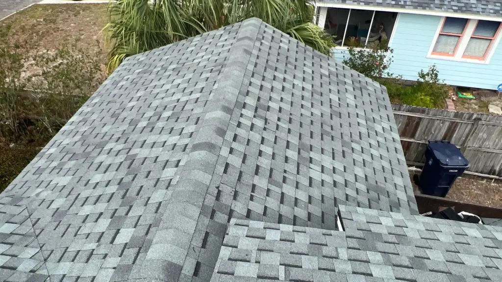 Torn-off roof deck before replacement in Hillsborough County