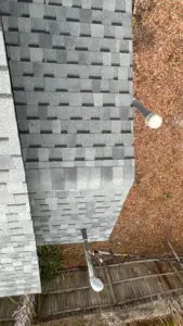 Finished roof replacement with squared ridge lines in Hillsborough County