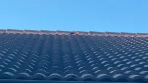 Close-up of flashing and sealant work during roof repair in Riverview