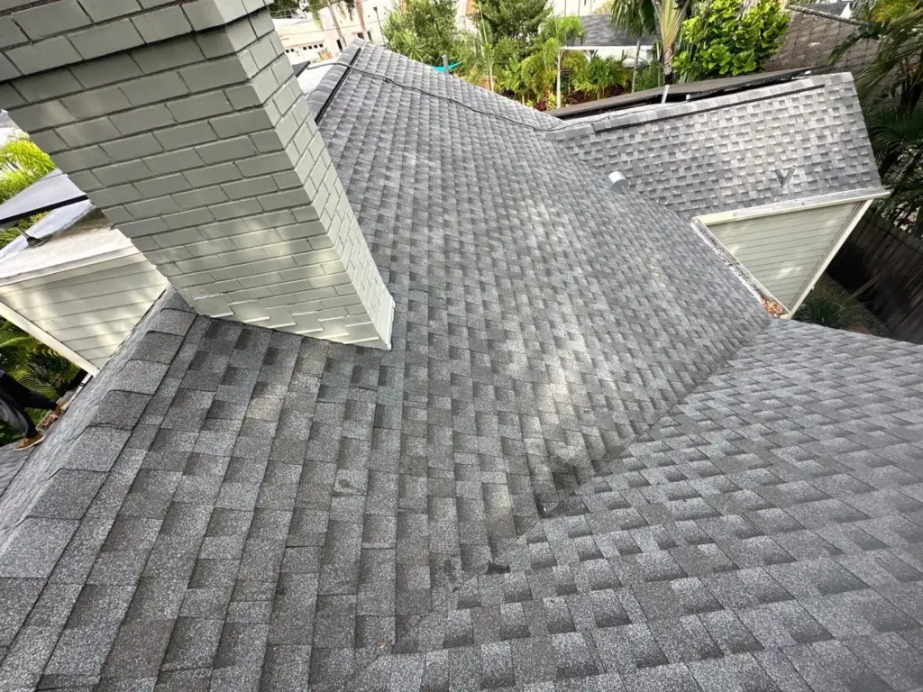 Roof replacement in progress on a St. Petersburg home