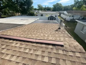 New underlayment and flashing installed on a Hillsborough County roof replacement