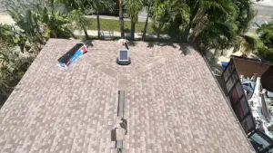 New underlayment being installed on a St. Petersburg roof replacement