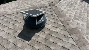Flashing detail work on a completed roof replacement in St. Petersburg