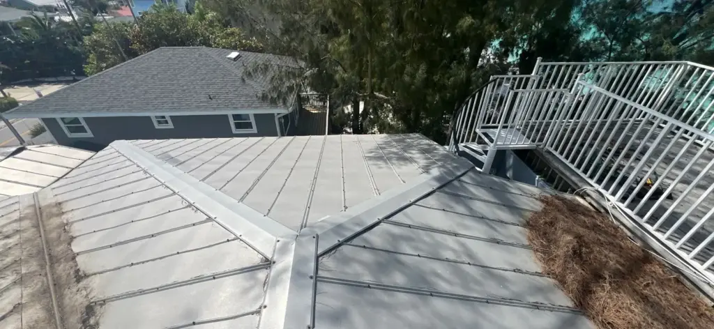 Full roof replacement in progress on a St. Petersburg home