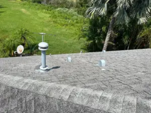 Tear-off stage of a St. Petersburg roof replacement