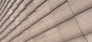 Tile courses set row by row during a Hillsborough County roofing job