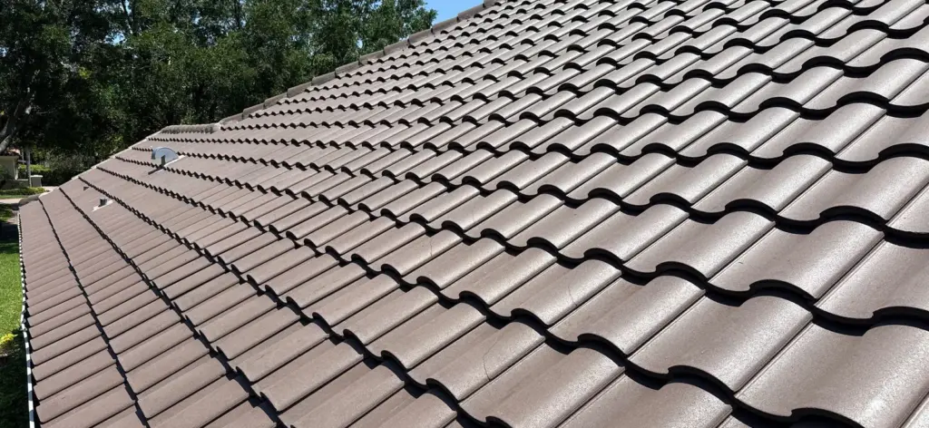 Tile roof replacement in progress on a Hillsborough County home