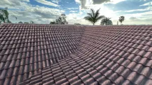 Close-up of new flashing installed in Riverview roof repair