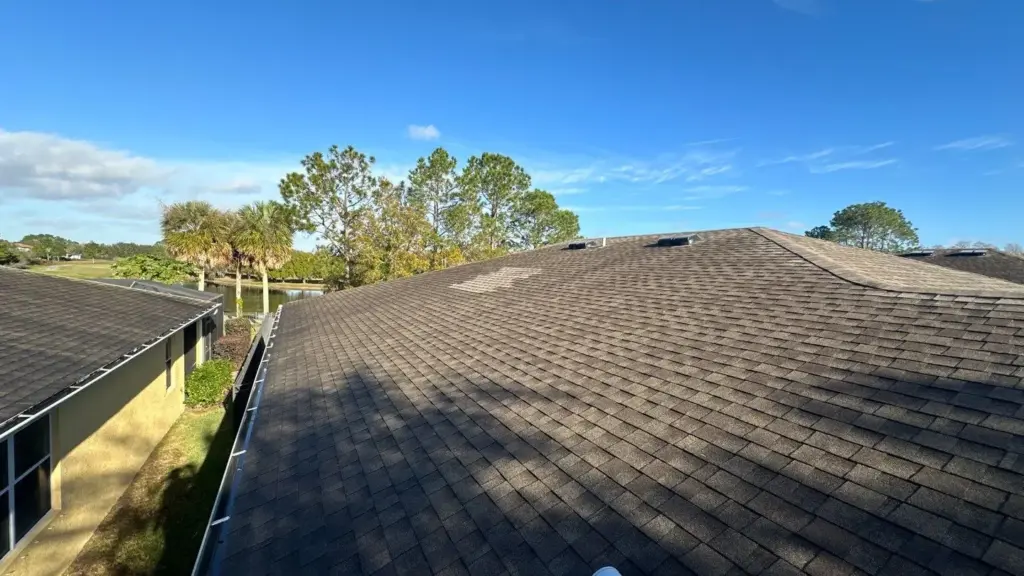 Completed roof repair on a home in Lutz, FL