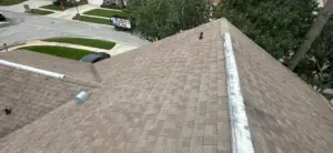 New underlayment and flashing installed during roof replacement in Hillsborough County