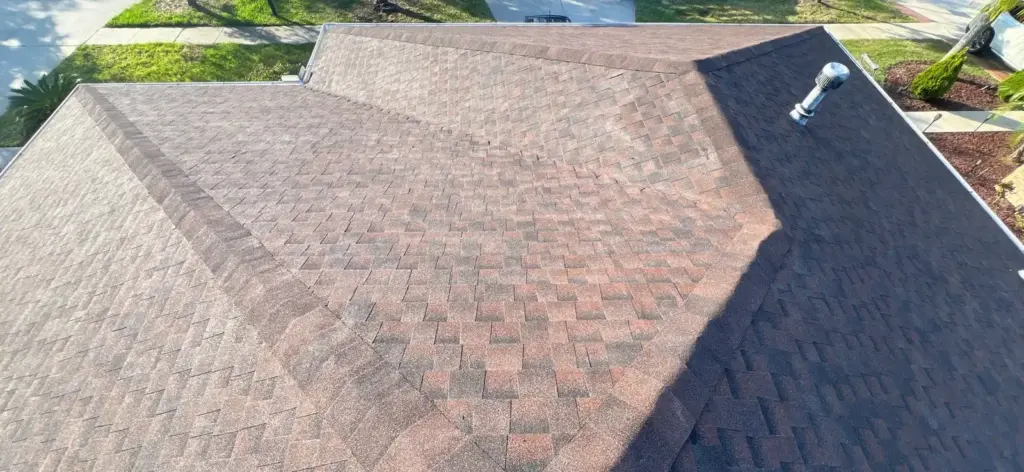 Tear-off in progress during a roof replacement in Hillsborough County, FL