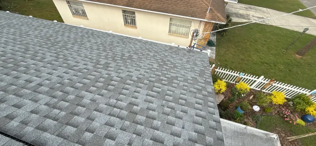 Tear-off underway during a roof replacement in Hillsborough County