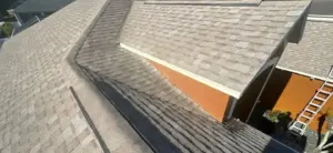 Close-up of flashing work during roof repair in Valrico