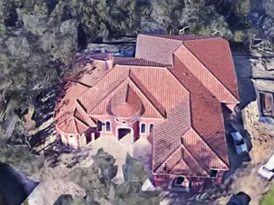 Finished roof repair section on a home in Valrico, FL