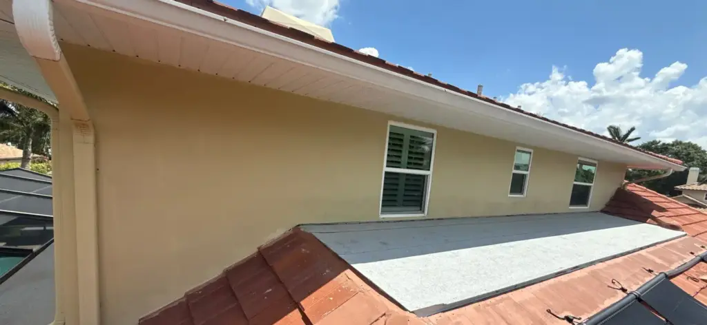 Tile roofing installation in progress on a Hillsborough County home
