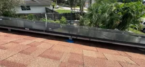 Roof repair work in progress at a Hillsborough County property