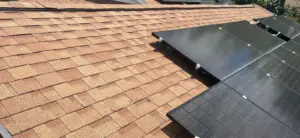 Finished roof repair blending into existing roofline in Hillsborough County