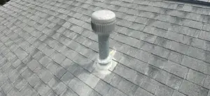 Finished roof repair section blending into roofline in Lutz