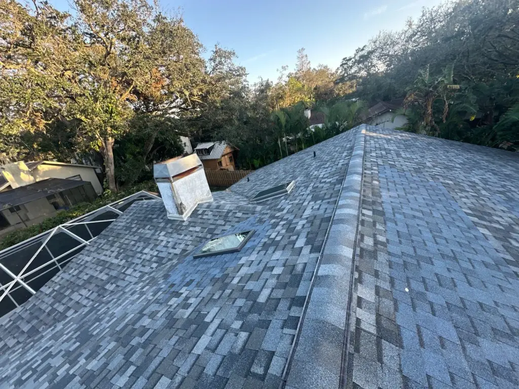 Roof repair crew working on a home in Clearwater