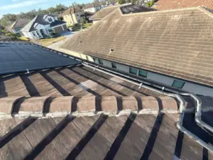 Close-up of flashing work during a Valrico roof repair