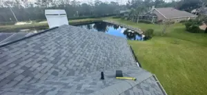 Finished roof repair job site in Valrico, FL