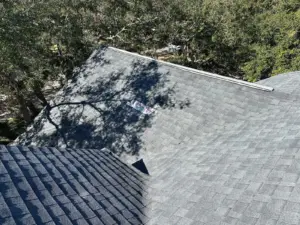 Completed roof repair blending into rooflone in Hillsborough County