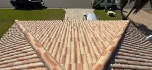 Close-up of flashing work during roof repair in St. Petersburg