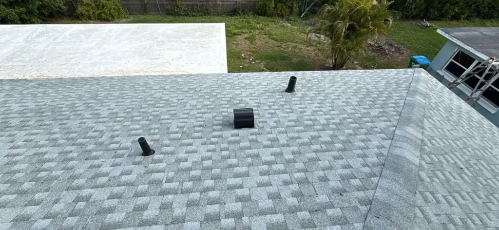 Old roofing torn off during a roof replacement in Clearwater, FL