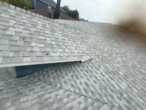 Flashing being reset as part of roof repair in Pinellas County