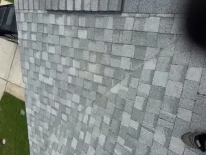 Shingles pulled back during roof repair in Pinellas County