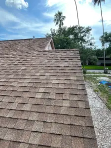 Flashing details added during roof replacement work in St. Petersburg
