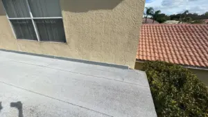 Close-up of repaired roofline section in Hillsborough County