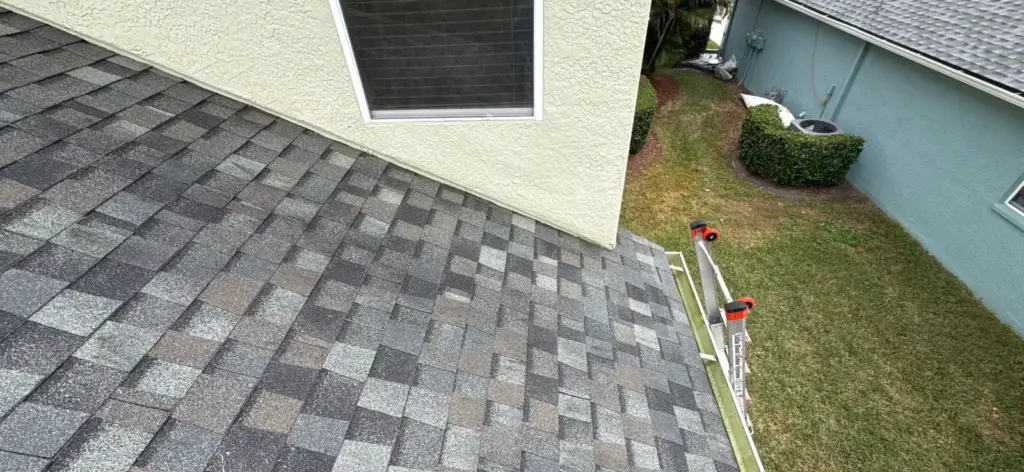 Roof replacement in progress on a home in Lutz, FL